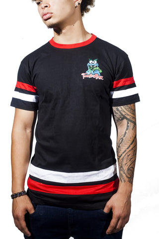 Color Block T-Shirt (Black/Red/White)