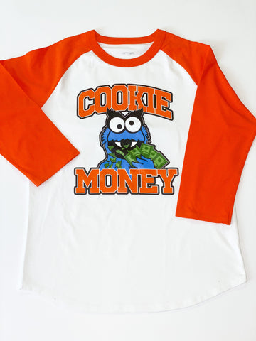 Orange Cookie Money Baseball T