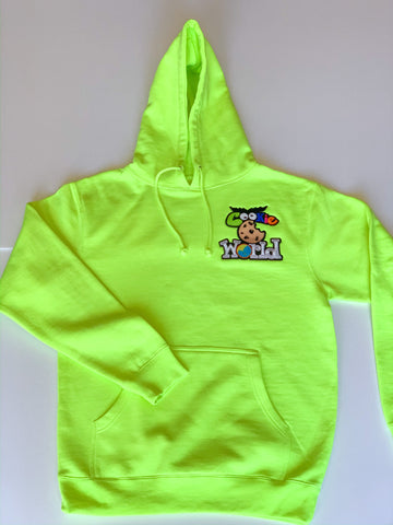 Neon Cookie World Heart Patch Hoodie